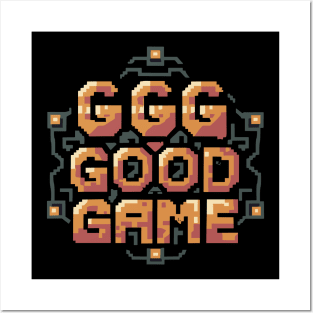 GG good Game In retro Vintage Gaming Style Posters and Art